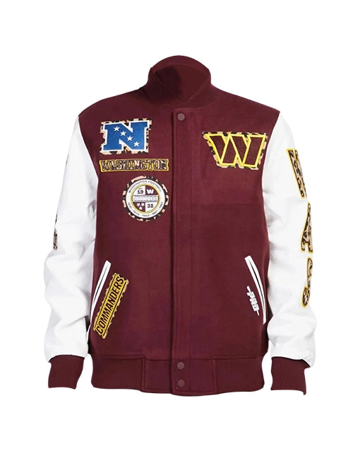 Washington Commanders Patches Varsity Jacket