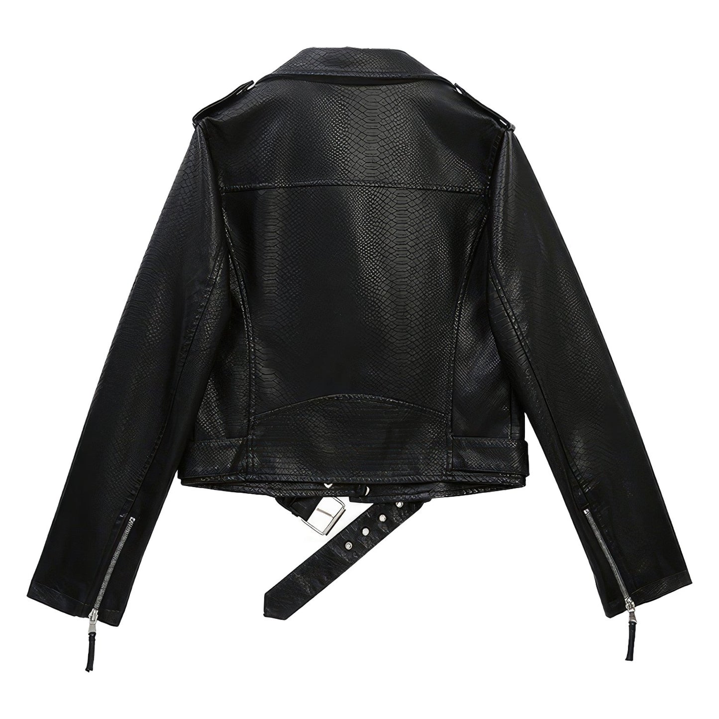 Women’s Black Biker Genuine Sheepskin Leather Jacket