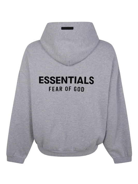 grey essentials hoodie oversized streetwear pullover casual outfit