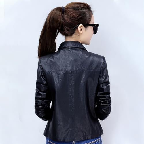 Women’s Black Quilted Sheepskin Biker Jacket with Faux Fur Hood – Arna Luxe