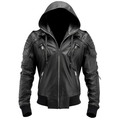 Men’s Black Lambskin Biker Jacket – ArnaLuxe