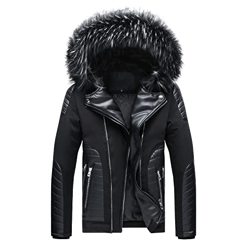 Men’s Black Quilted Sheepskin Biker Jacket – ArnaLuxe