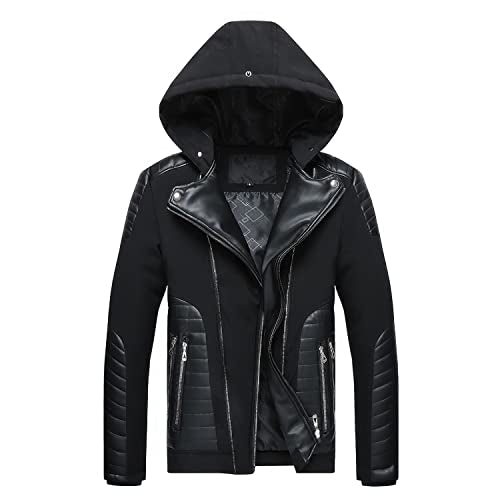 Men’s Black Quilted Sheepskin Biker Jacket – ArnaLuxe