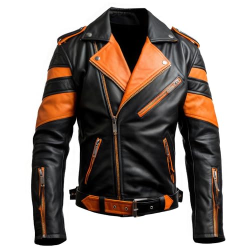 Men’s Vintage Moto Rider Lambskin Leather Jacket – ArnaLuxe