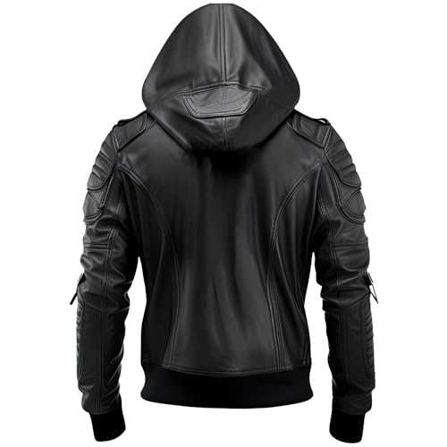 Men’s Black Lambskin Biker Jacket – ArnaLuxe