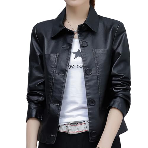 Women’s Black Quilted Sheepskin Biker Jacket with Faux Fur Hood – Arna Luxe