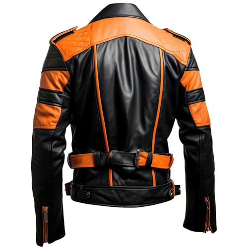 Men’s Vintage Moto Rider Lambskin Leather Jacket – ArnaLuxe