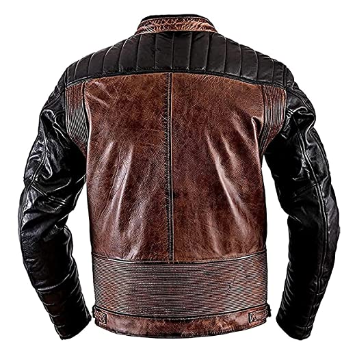 Men’s Vintage Brown Cafe Racer Leather Jacket