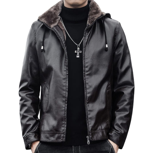 Men’s Black Sheepskin Biker Jacket – ArnaLuxe