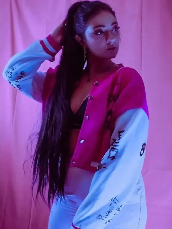 Ariana Grande Pink Cropped Jacket