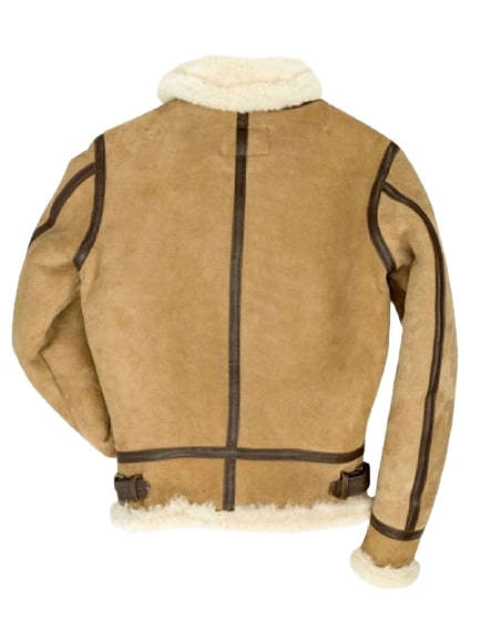 B3 Bomber Suede Leather Shearling Jacket – Unisex Shearling Jacket