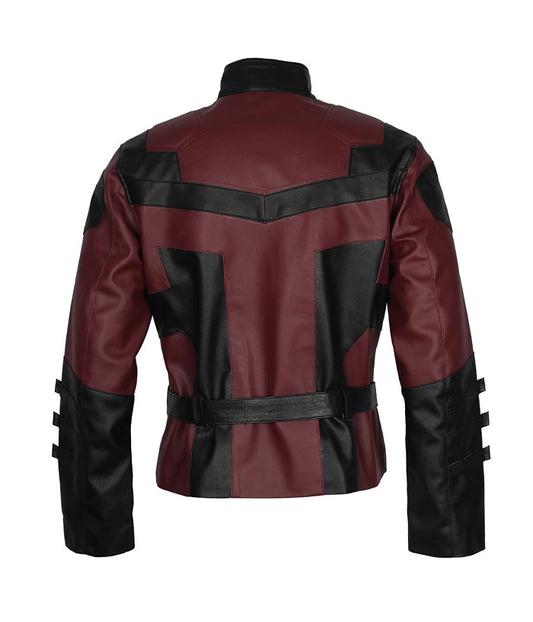 Charlie Cox Daredevil Maroon Leather Jacket