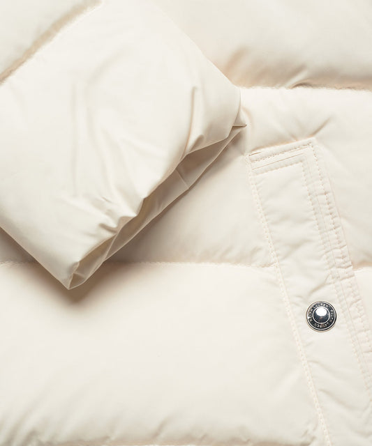Womens Cream Puffer Jacket