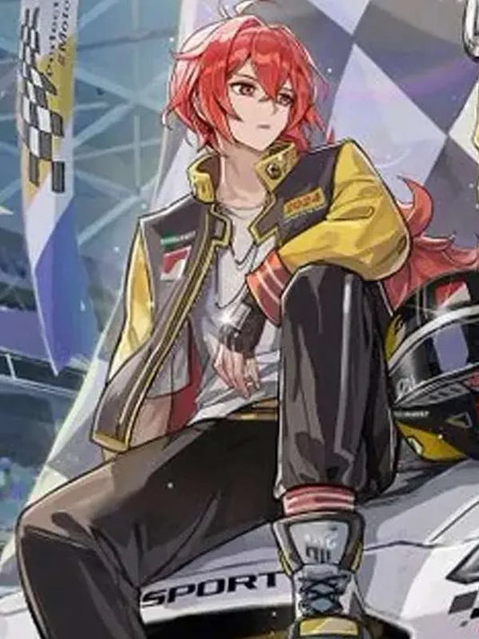 Hoyofair Diluc Racing Leather Jacket