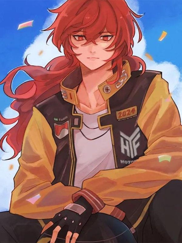 Hoyofair Diluc Racing Leather Jacket