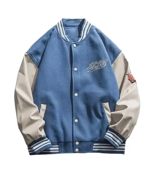 Letter Foaming Love Varsity Jacket