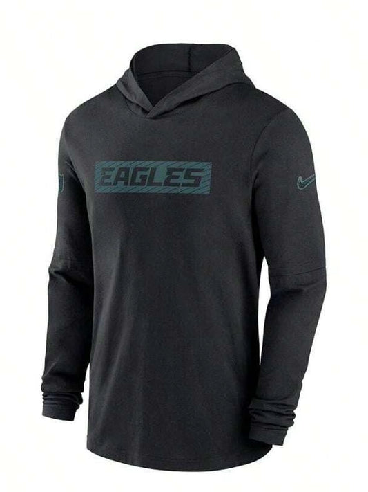 Nike Black Philadelphia Eagles Sideline Performance Long Sleeve Pullover Hoodie