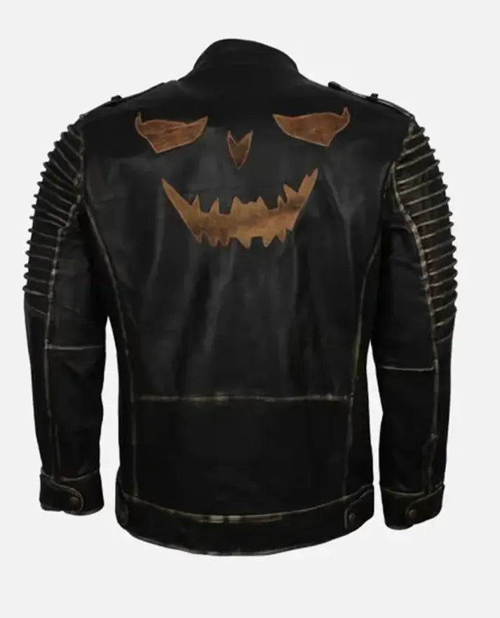 Men's Handmade Vintage Leather Jacket Halloween