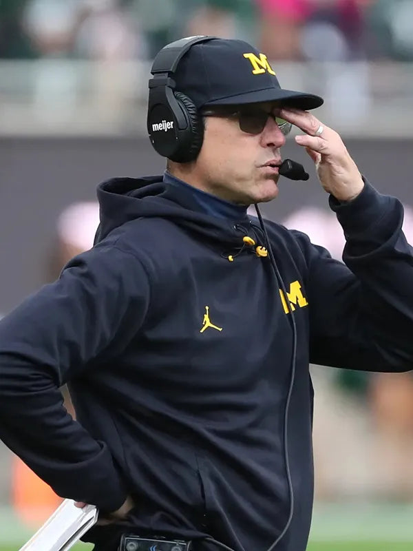 Michigan Wolverines Jim Harbaugh Black Hoodie