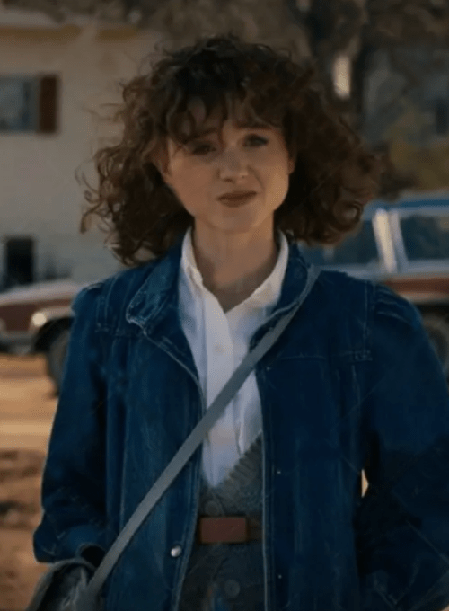 Nancy Wheeler Stranger Things blue denim jacket inspired by Netflix series