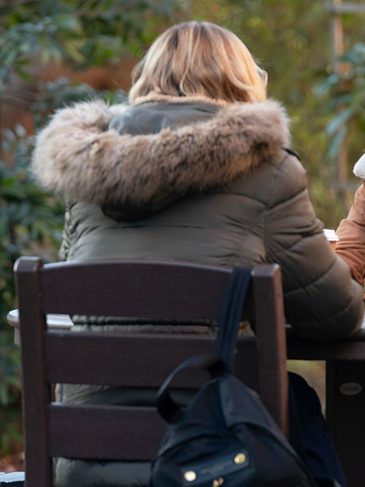 Tell Me Lies Grace Van Patten Grey Hooded Jacket