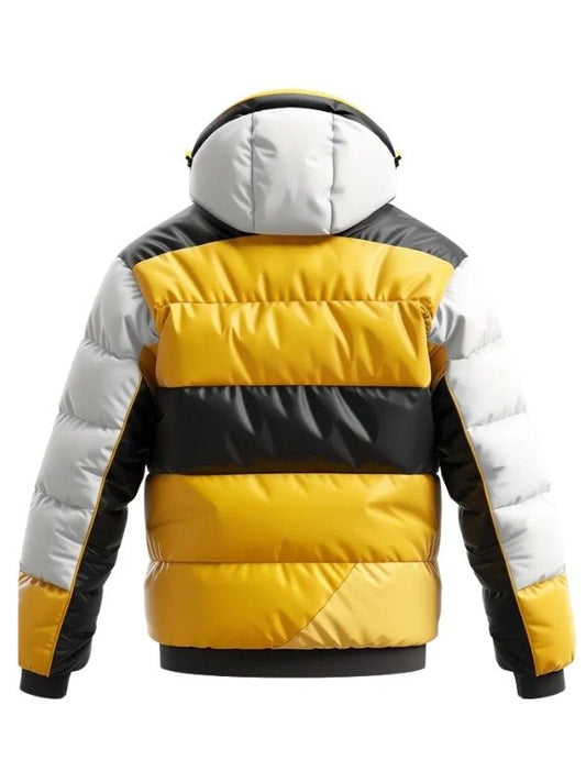 Lightweight Quilted Patterns Hood Multiple Pockets Jacket