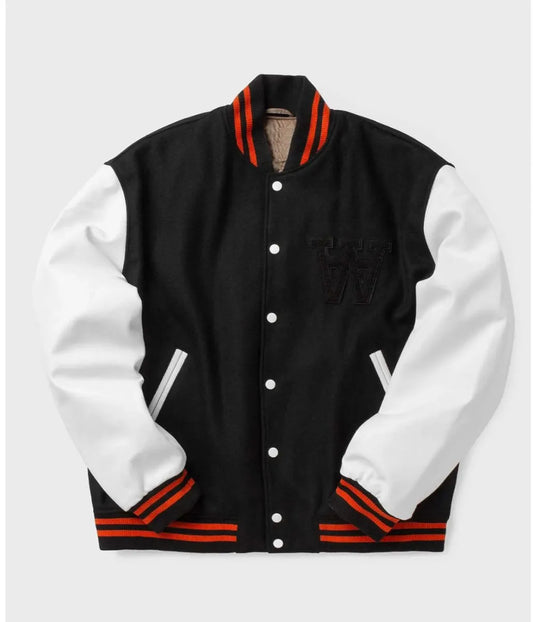 Gabriel Black and White W Letterman Jacket