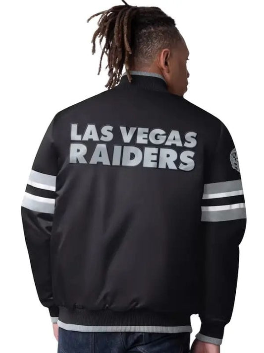 Las Vegas Raiders Starter Black Scout I Varsity Jacket