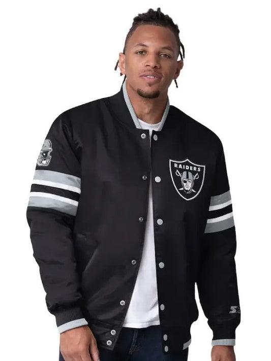 Las Vegas Raiders Starter Black Scout I Varsity Jacket