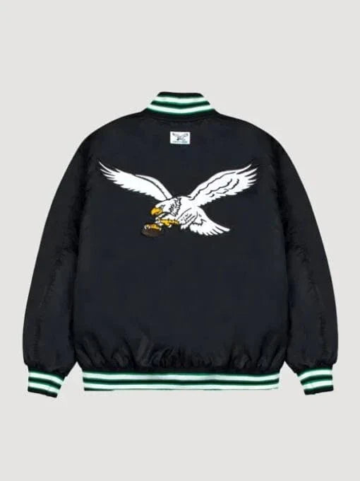 Philadelphia Eagles GOLF WANG Satin Bomber Jacket