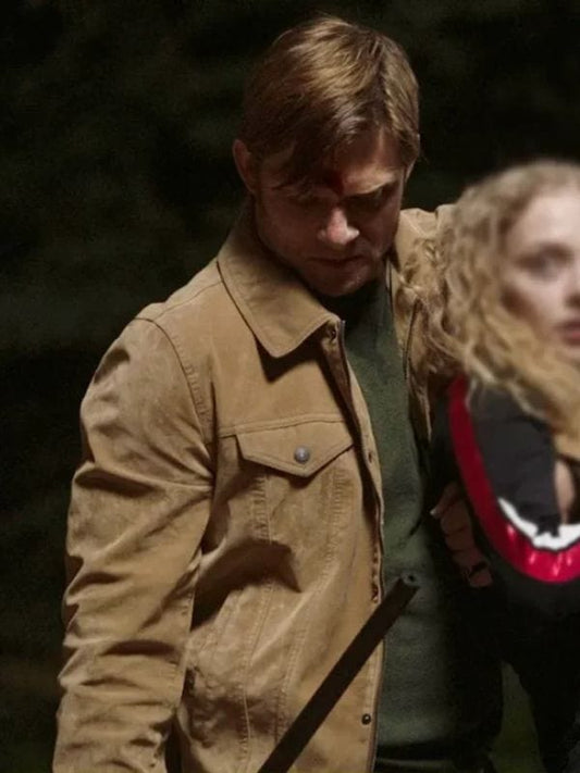 The Stranger in My Home Chris Carmack Brown Jacket