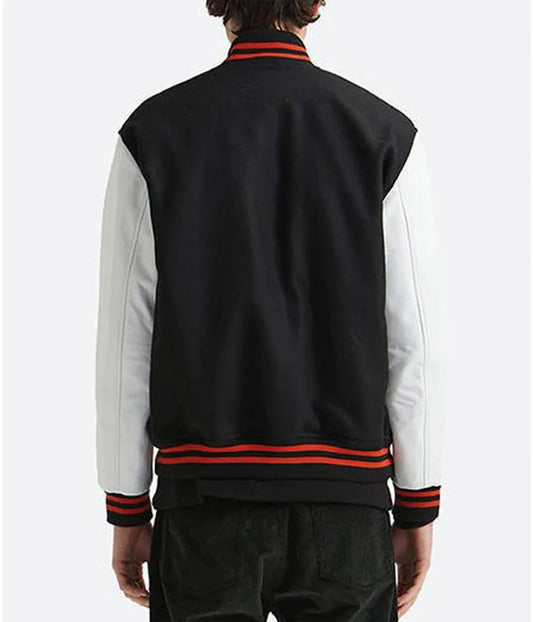 Gabriel Black and White W Letterman Jacket