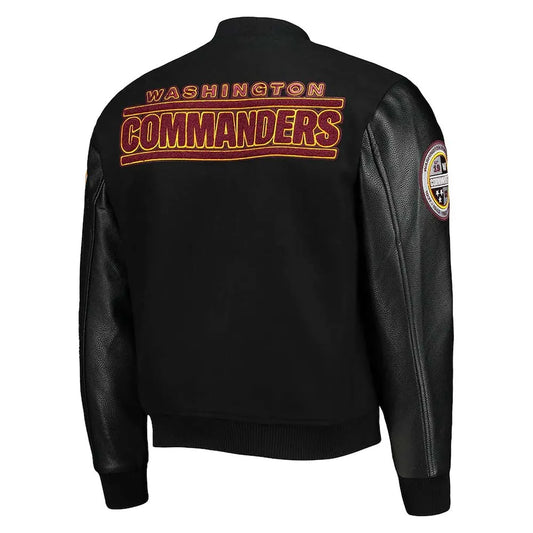 Washington Commanders Black Varsity Jacket