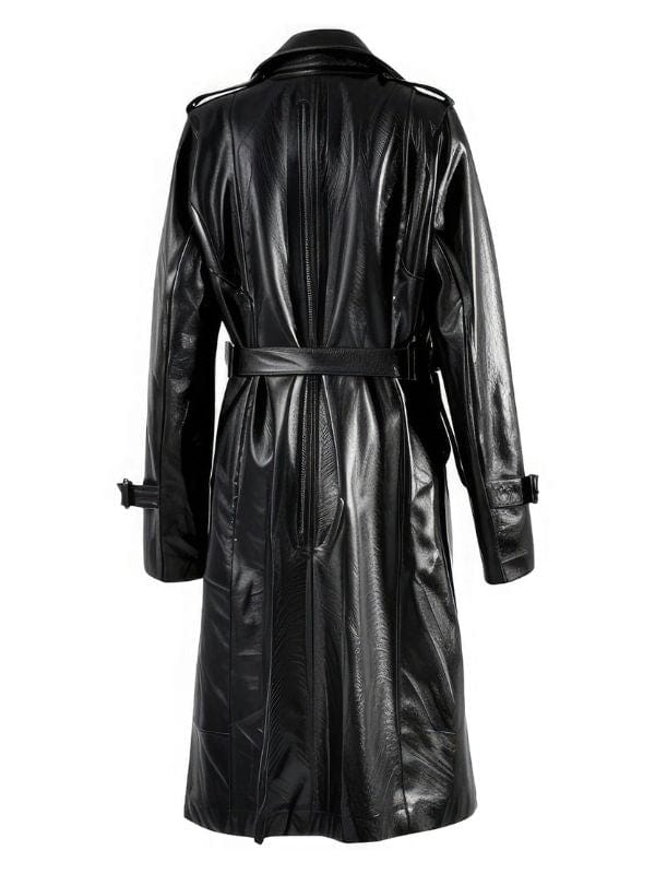 Women’s Black Genuine Sheepskin Double Breasted Coat