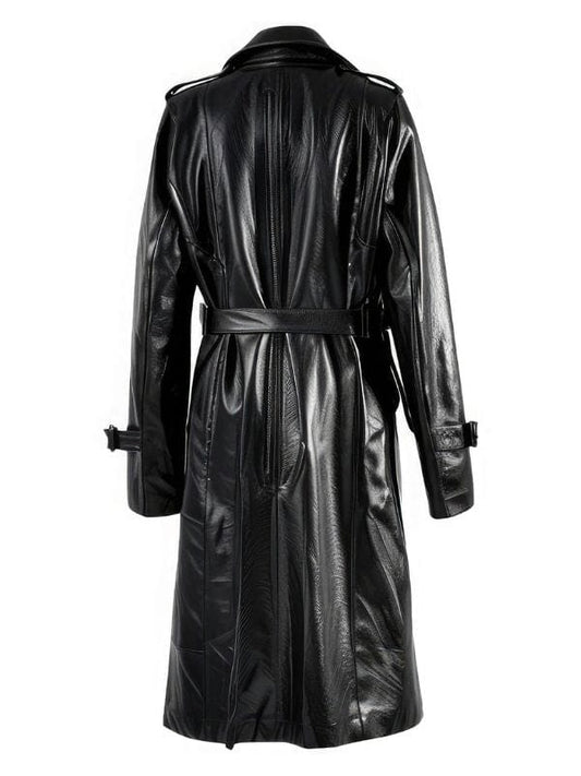 Women’s Black Genuine Sheepskin Double Breasted Coat