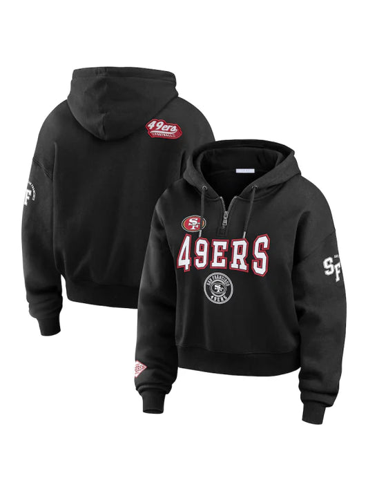 man wearing mens hoodie with jeans casual streetwear outfit