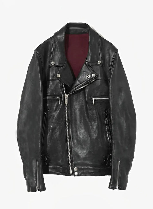 black leather biker jacket outfit