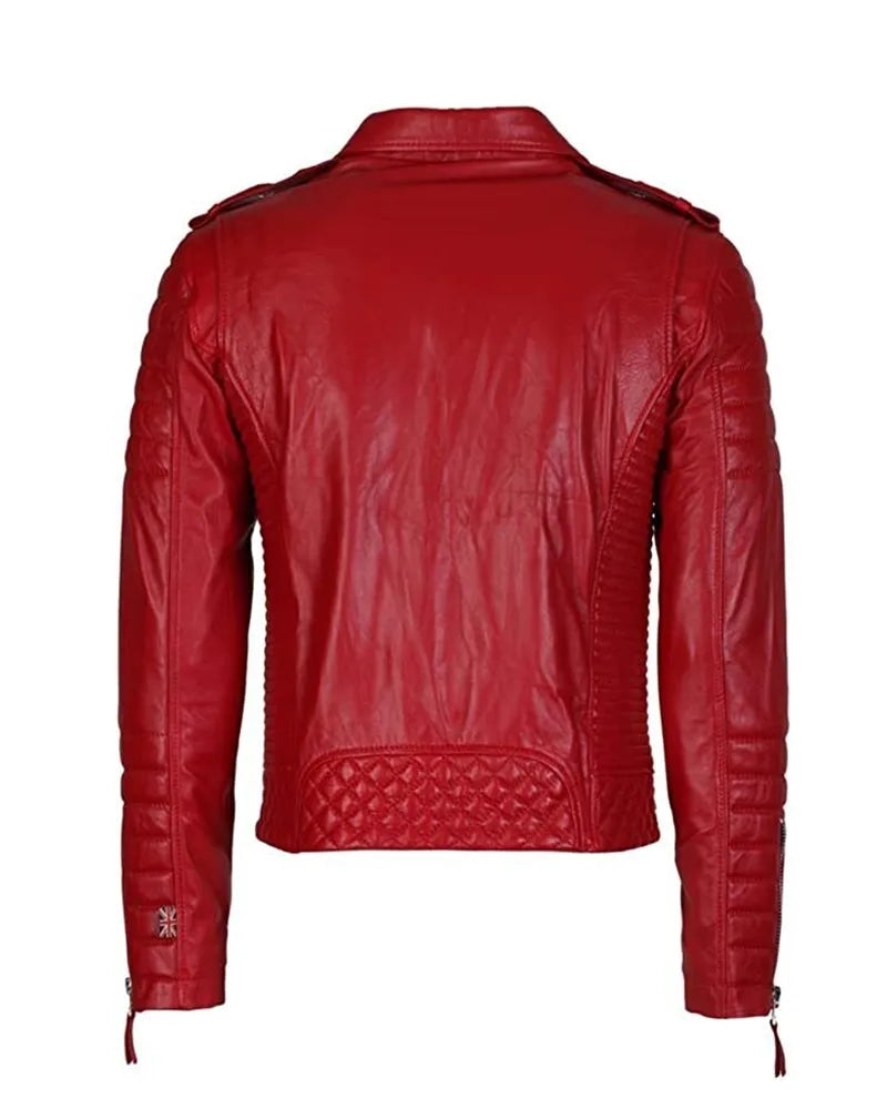 stylish motorcycle leather jacket with zipper and lapel design