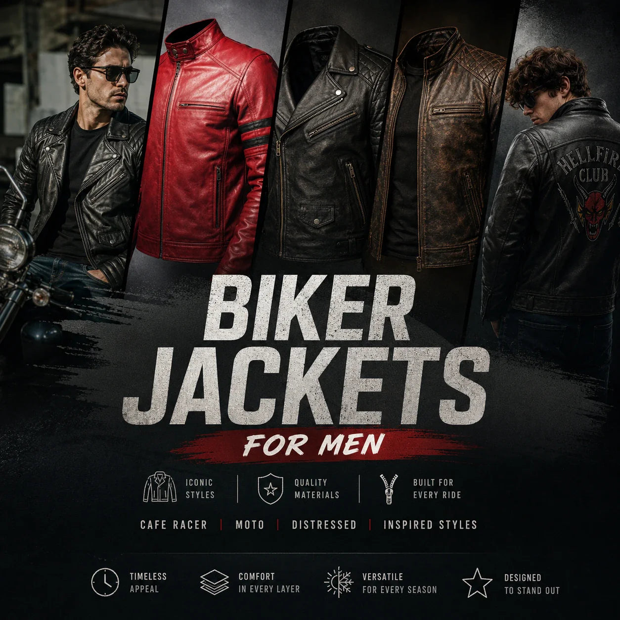 biker jacket men