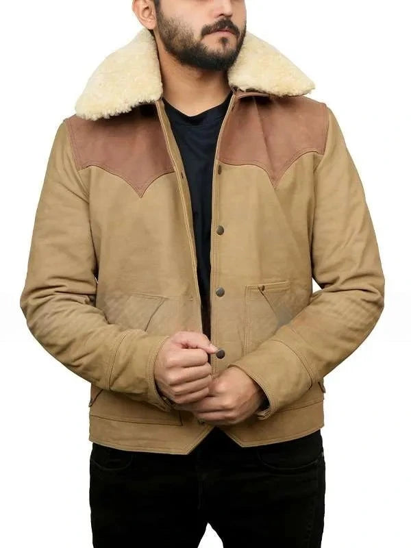 John Dutton Shearling Leather Jacket