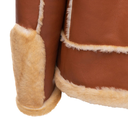 Alek’s Biker Shearling Jacket for Men – Fur Trim Leather Winter Style