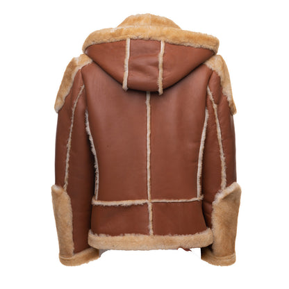 Alek’s Biker Shearling Jacket for Men – Fur Trim Leather Winter Style