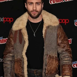 Aaron Taylor-Johnson Comic Con Shearling Jacket