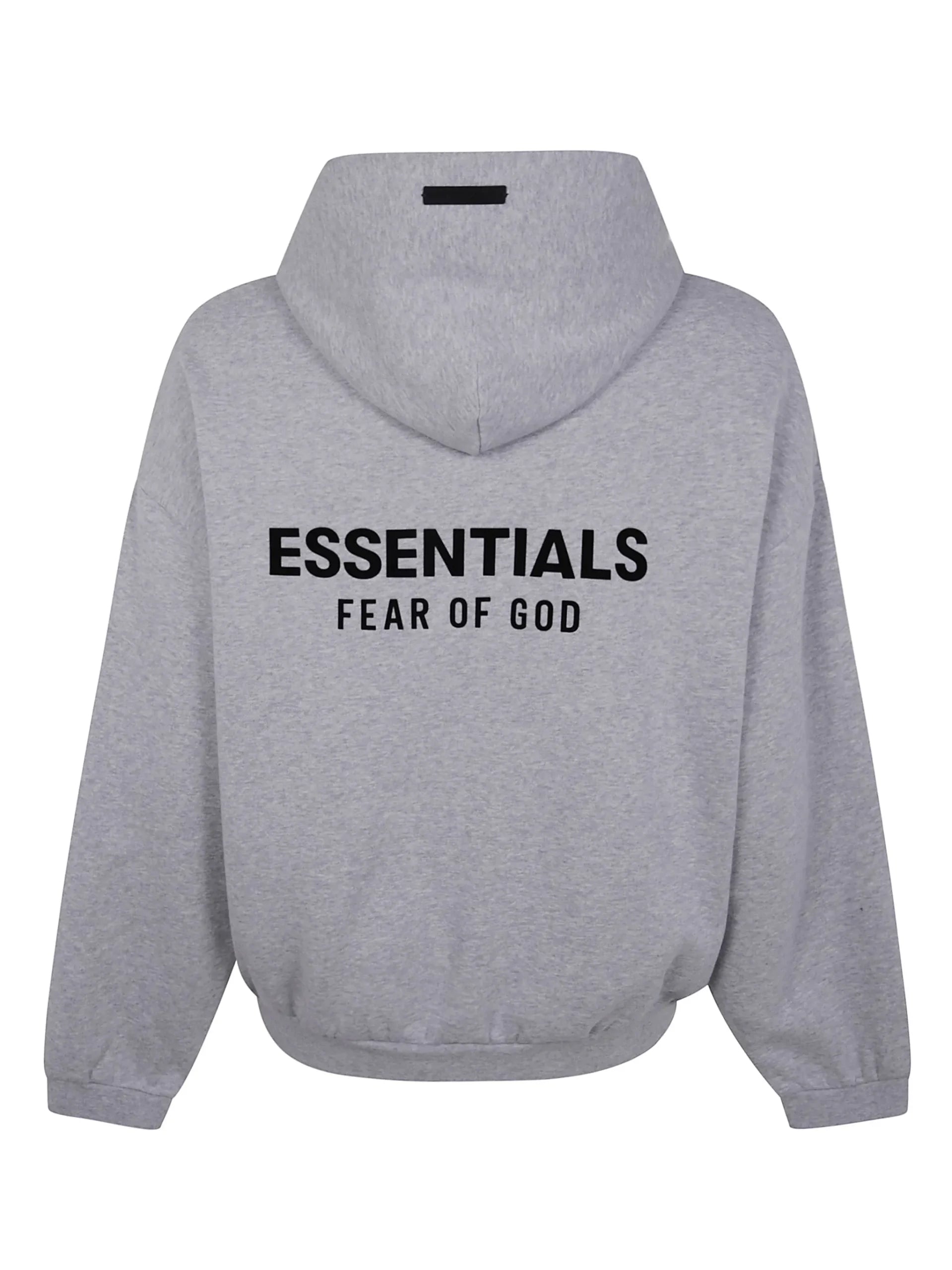 grey essentials hoodie oversized streetwear pullover casual outfit