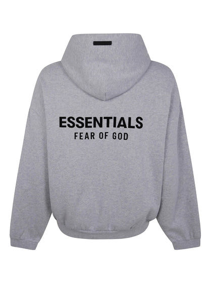 grey essentials hoodie oversized streetwear pullover casual outfit