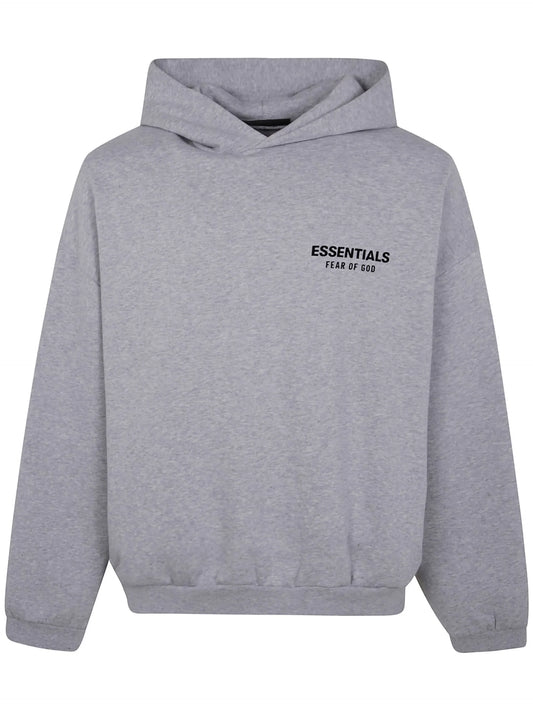grey essentials hoodie oversized streetwear pullover casual outfit