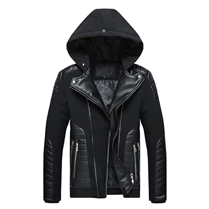 Men’s Black Quilted Sheepskin Biker Jacket – ArnaLuxe