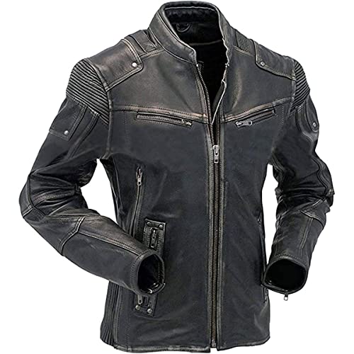 ArnaLuxe men’s black lambskin biker jacket | Free shipping