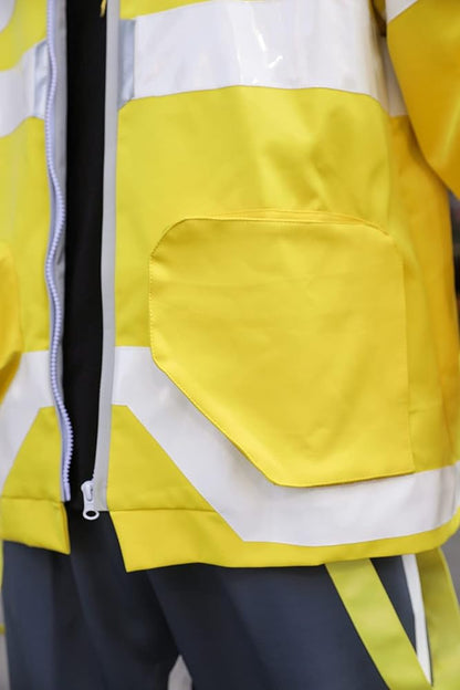 SHOWADAY Cyberpunk Jacket Streetwear Fashion Coat Edge Runner David Sweatshirt Cosplay Coat