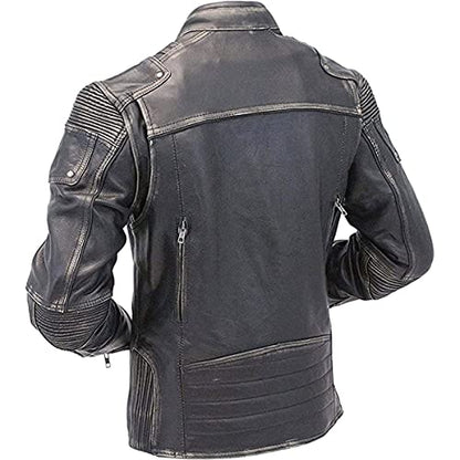 ArnaLuxe men’s black lambskin biker jacket | Free shipping